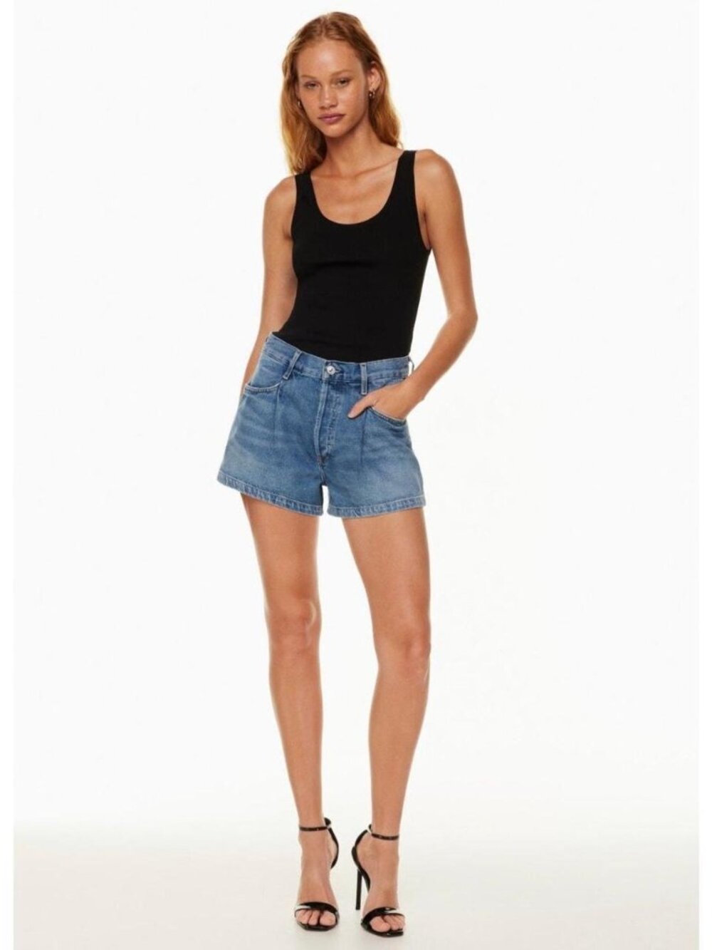 Citizens Of Humanity Franca Pleated Baggy Short in Serenade